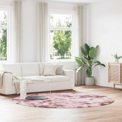 Tapete shaggy de pelo alto navarra 240x240 cm rosa empoeirado
