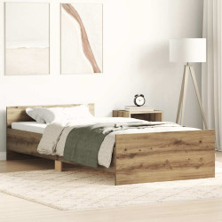Estrutura de cama sem colchão 90x190cm derivados de madeira