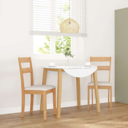 Cadeiras de jantar com almofadões 2 pcs madeira maciça natural