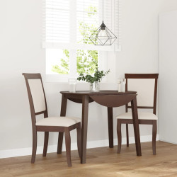Cadeiras de jantar com almofadões 2 pcs madeira maciça castanho