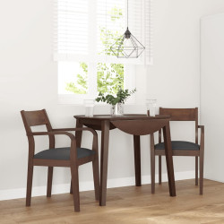 Cadeiras de jantar com almofadões 2 pcs madeira maciça castanho