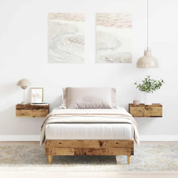 Estrutura de cama sem colchão 90x190 cm madeira velha