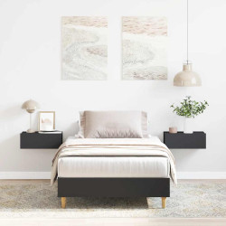 Estrutura cama s/ colchão 90x190 cm derivados de madeira preto