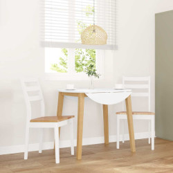 Cadeiras de jantar 2 pcs madeira de seringueira maciça branco