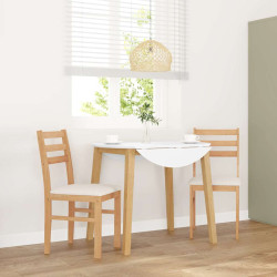 Cadeiras de jantar com almofadões 2 pcs madeira maciça