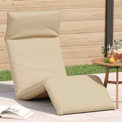 Espreguiçadeira dobrável 175x54x8,5 cm tecido oxford bege