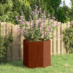 Vaso/floreira 40x40x45 cm aço corten cor enferrujado