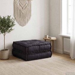 Unidade de sofá modular 70x70x36 cm tecido antracite