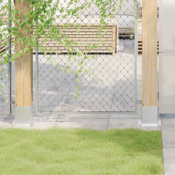 Bases de poste quadradas 4 pcs prata 101x101mm aço galvanizado