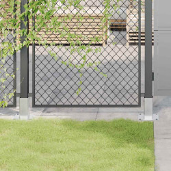 Bases de poste quadradas 4 pcs prata 71x71 mm aço galvanizado