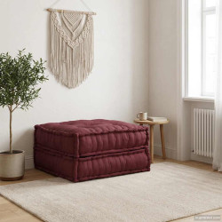 Unidade de sofá modular 70x70x36 cm tecido castanho