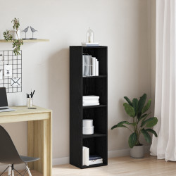 | Gabinete de livros | carvalho preto 36 x 30 x 143 cm