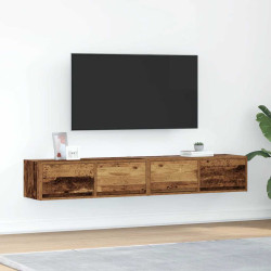 Móveis de TV 2pcs 80x31x25,5cm deriv. madeira madeira velha