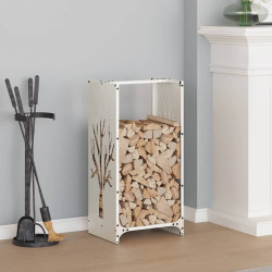 Suporte para lenha 40x30x80 cm aço laminado a frio branco