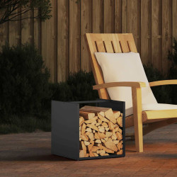 Suporte para lenha 40x40x40 cm aço laminado a frio antracite