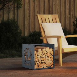 Suporte para lenha 40x40x40 cm aço laminado a frio antracite