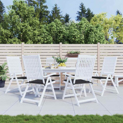 Almofadões p/ cadeiras jardim 6 pcs 40x40x4 cm oxford preto