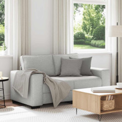 Sofá de 2 lugares 160x77x82 cm tecido cinzento nublado