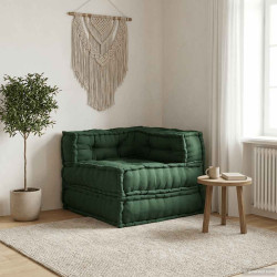 Unidade de sofá modular 70x70x54 cm tecido verde