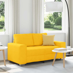 Sofá-luvas 160x77x82 cm tecido corduroy amarelo-claro