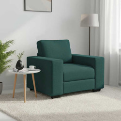 Poltrona 100x77x82 cm tecido verde-escuro