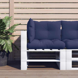 Almofadões p/ sofá de paletes 3 pcs tecido oxford azul-marinho