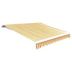 Tecido de substituição para toldo amarelo e branco 600x300 cm poliéster