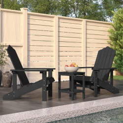Cadeiras de jardim adirondack com mesa pead antracite