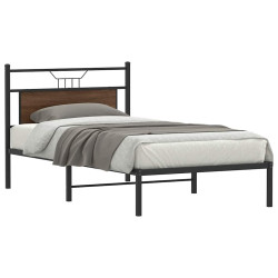 Estrutura cama s/ colchão derivados madeira carvalho castanho