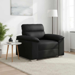 Poltrona couro artificial 100x81x84 cm preto