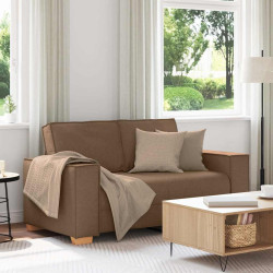 Sofá de 2 lugares marrom 160x78x84 cm tecido