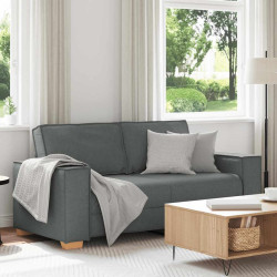 Sofá de 2 lugares cinza escuro 180x78x84 cm tecido