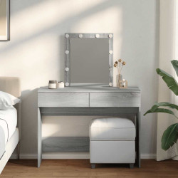 Toucador com leds 100x40x130 cm sonoma cinza