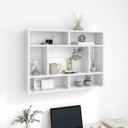 Estante de parede 75x16x55 cm contraplacado branco