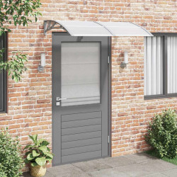 Toldo de porta cinzento 150x100 cm policarbonato