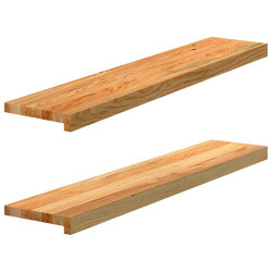 Soleiras da janela 2 pcs 100x20x2 cm carvalho castanho-claro
