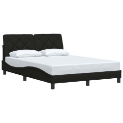 Estrutura de cama sem colchão 120x200 cm tecido preto