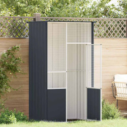 Gaiola p/ pássaros 115x78x200 cm aço galvanizado antracite