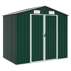 Abrigo de jardim 205x129x183 cm aço galvanizado verde
