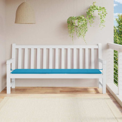 Almofadão p/ banco de jardim 200x50x3 cm tecido azul