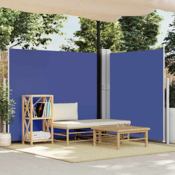Toldo lateral retrátil para pátio 170x1200 cm azul