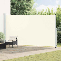 Toldo lateral retrátil para pátio 200x500 cm cor creme