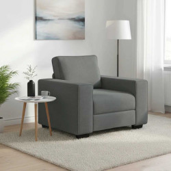 Poltrona 100x77x82 cm tecido cinzento-escuro