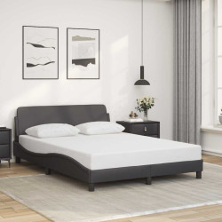 Estrutura de cama dover 120x200cm couro artificial cinzento
