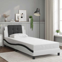 Estrutura de cama sem colchão zadar couro artificial 90x190cm