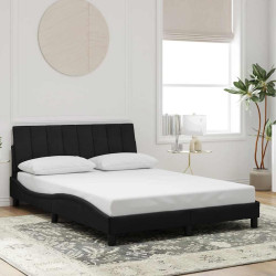 Estrutura de cama sem colchão hanko 140x200 cm veludo preto