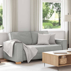 Sofá de 2 lugares cinza nuvem 180x78x84 cm tecido