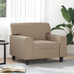 Poltrona 60 cm couro artificial cappuccino
