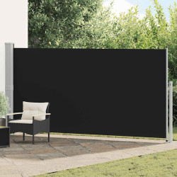 Toldo lateral retrátil 160 x 500 cm preto