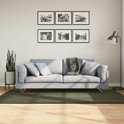 Tapete pelo curto macio lavável huarte 100x200cm verde-floresta
